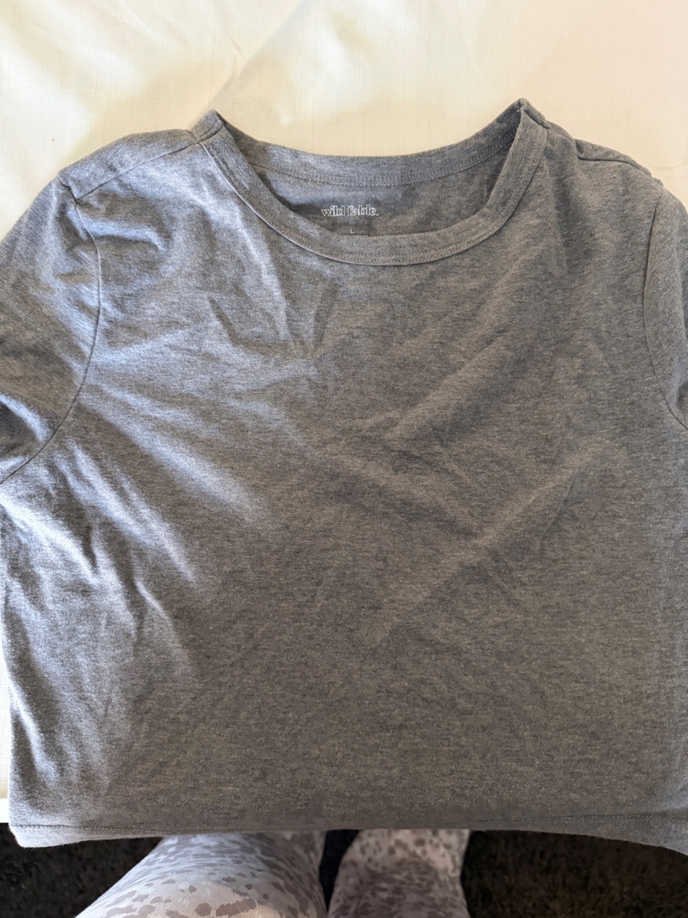 wild fable Heather Gray Crewneck Crop Top